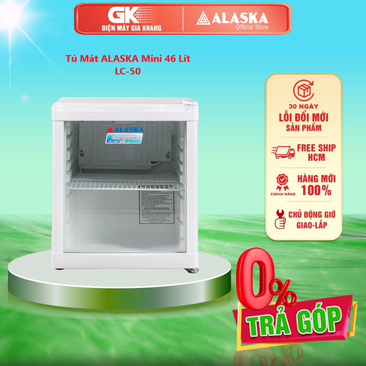 LC 50 Tủ Mát ALASKA Mini 46 Lít LC-50 Bảo hành 12 tháng - GIAO TOÀN QUỐC - FREESHIP HCM