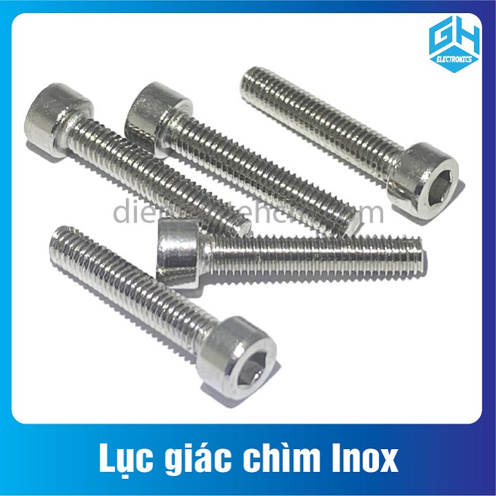 COMBO 5 con Ốc lục giác chìm Inox (Bulong lục giác) M3(chất inox 201)