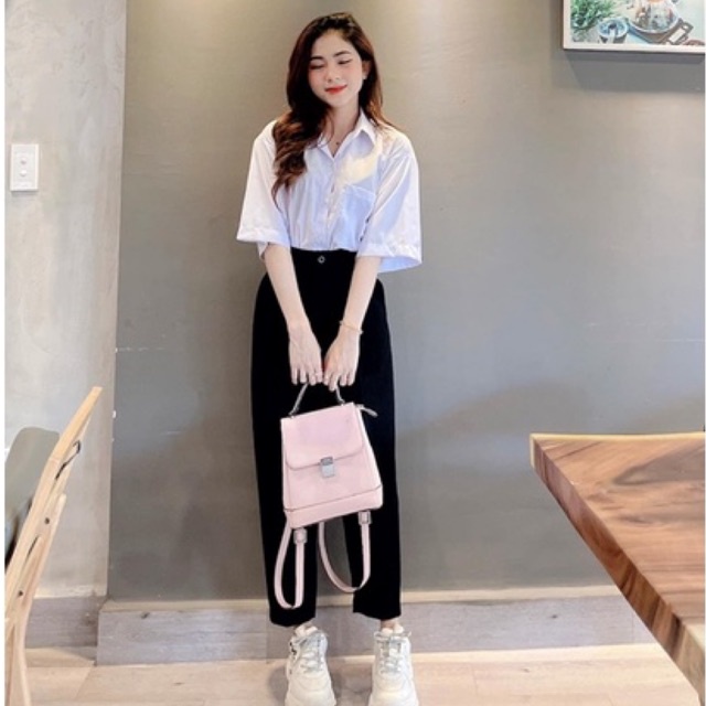 Quần Baggy Cạp Cao Sary05 Siêu Tôn Dáng