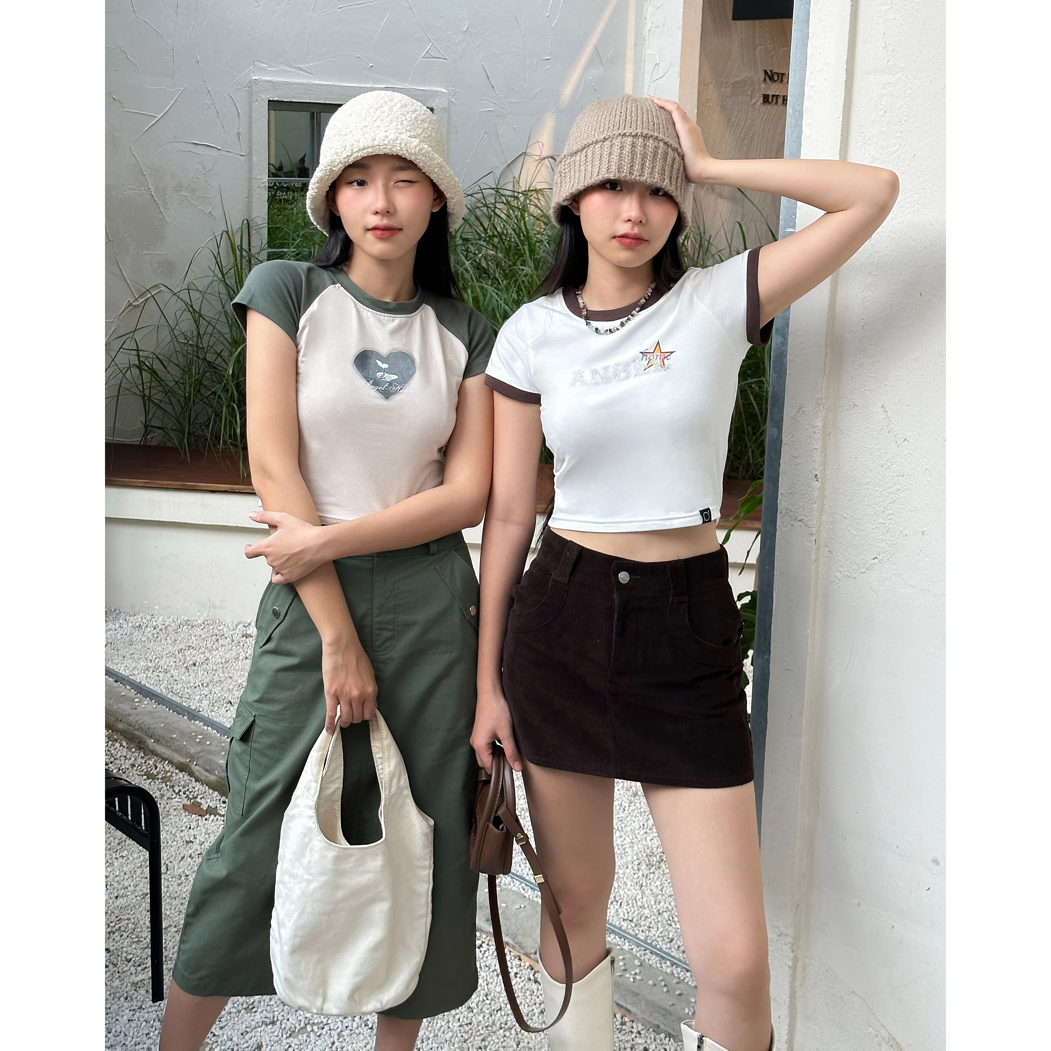 Áo Croptop PRADIES Blur Heart Phom Croptee
