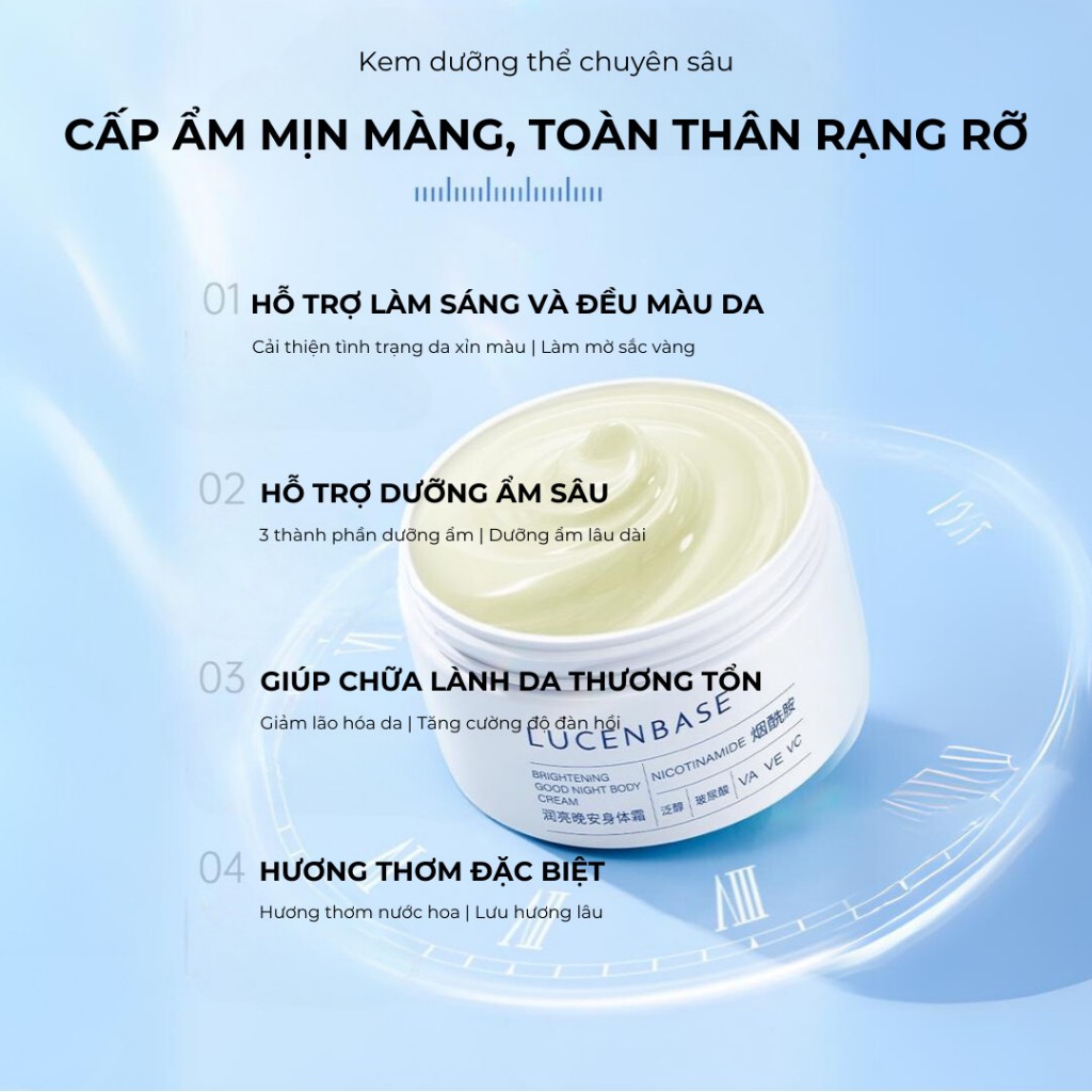 Kem dưỡng da body ban đêm Lucenbase