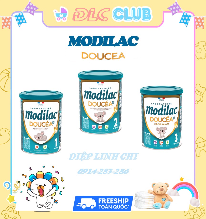 Sữa MODILAC DOUCÉA nội địa Pháp số 1-2-3 lon 800gram