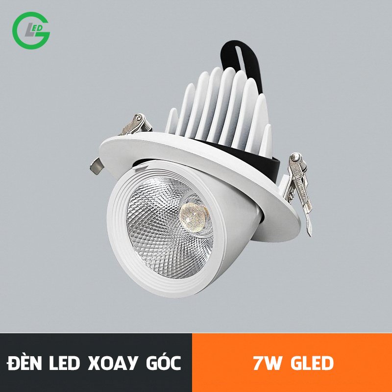 Đèn LED Downlight Âm Trần 7W GLED Xoay Góc 360 Độ