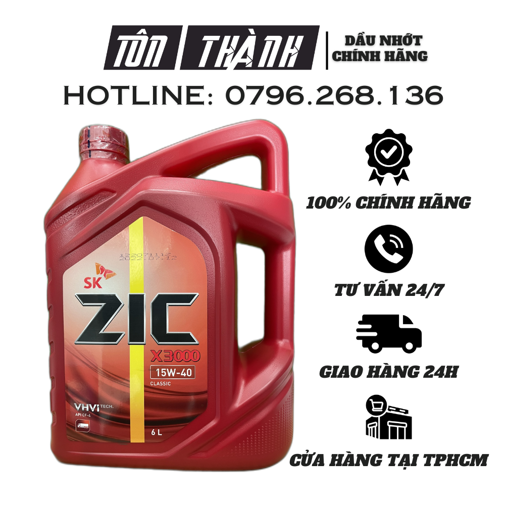 Dầu nhớt xe ô tô sk zic x3000 15w40 diesel