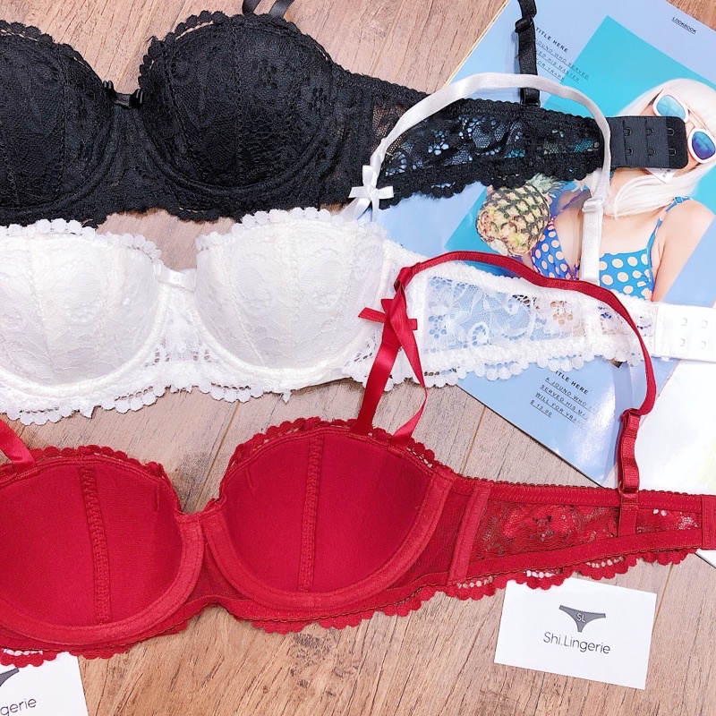 Bộ đồ lót bra có gọng mút mỏng cup ngang [Shi.Lingerie]