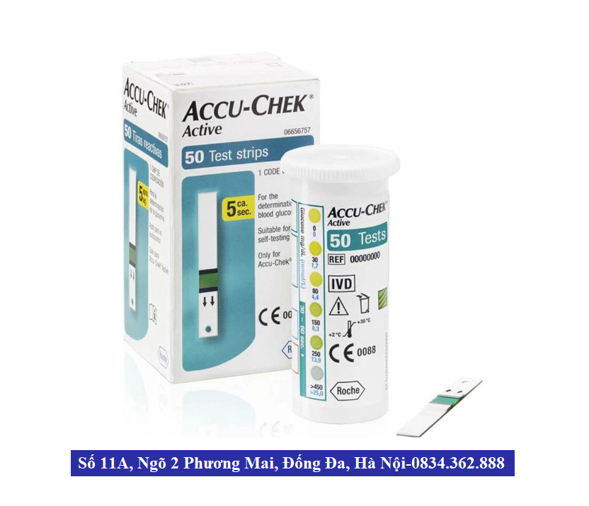 Que Thử Đường Huyết Accu-Check Active (hộp 50 que)