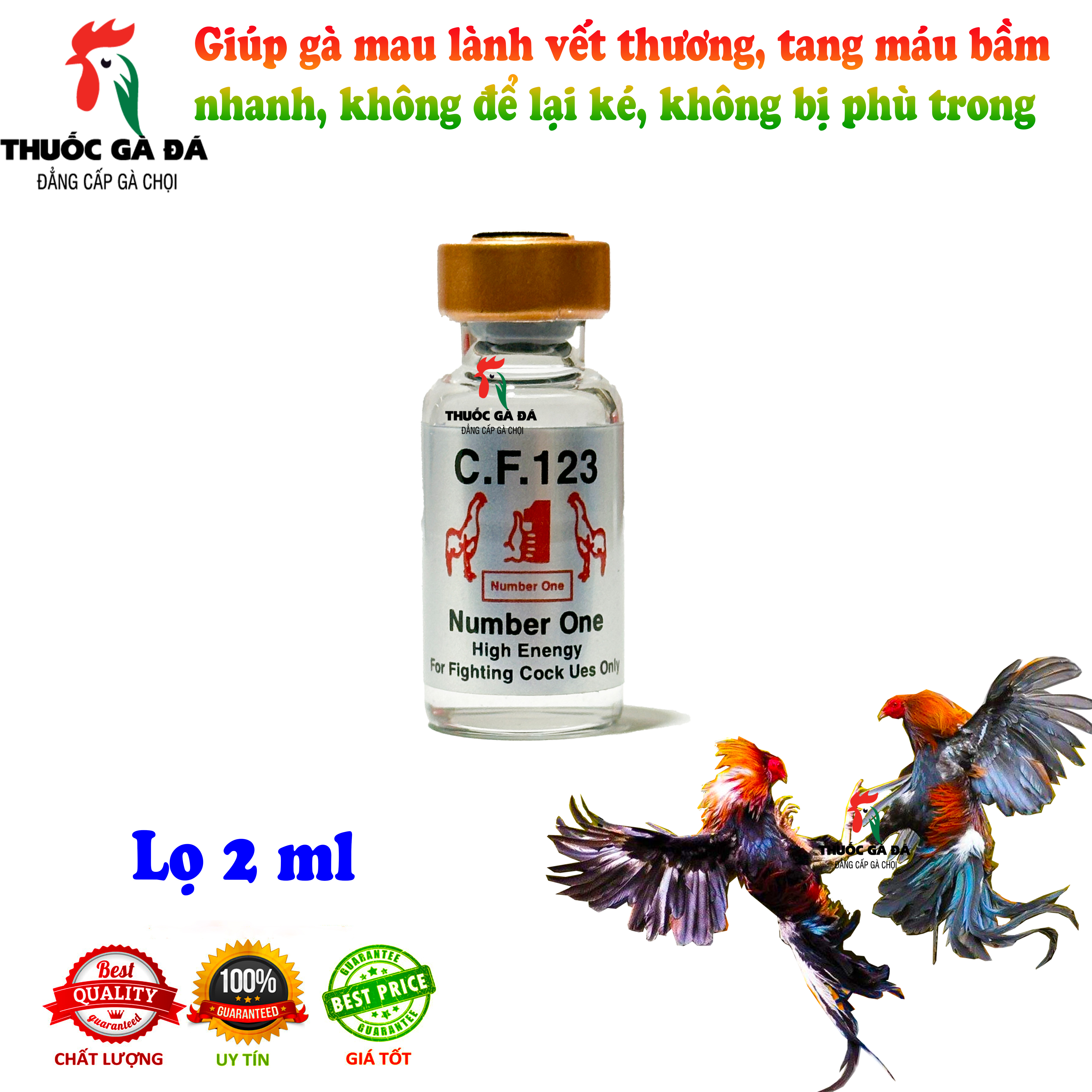 CF123 trị tang SỐ 1 dành cho gà đá CHAI 2ML