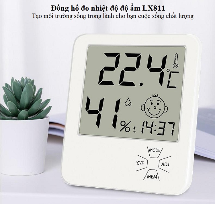 Đồng hồ đo nhiệt độ độ ẩm treo tường để bàn LX8111