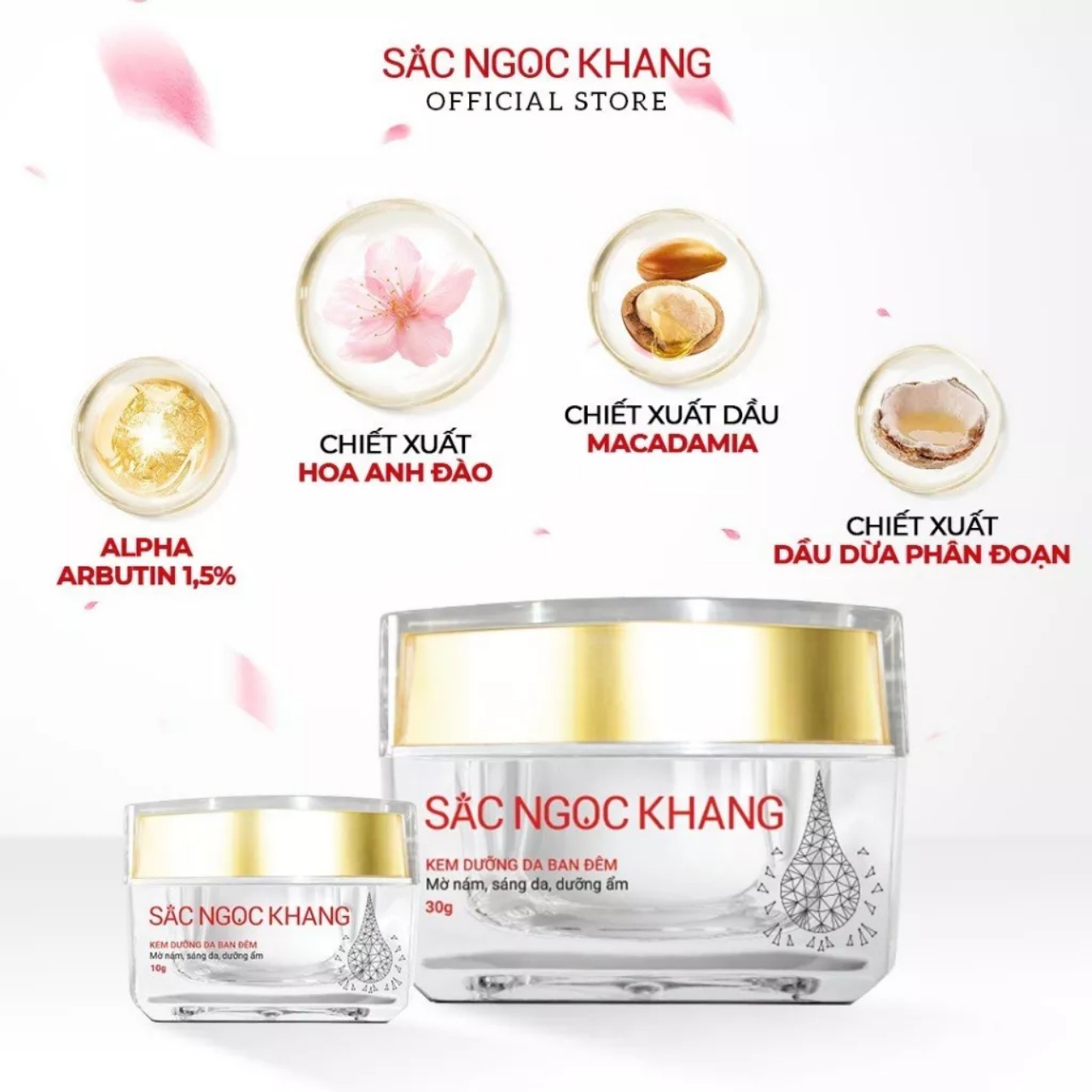 (30g) Kem dưỡng trắng da, nám sạm da Sắc Ngọc Khang