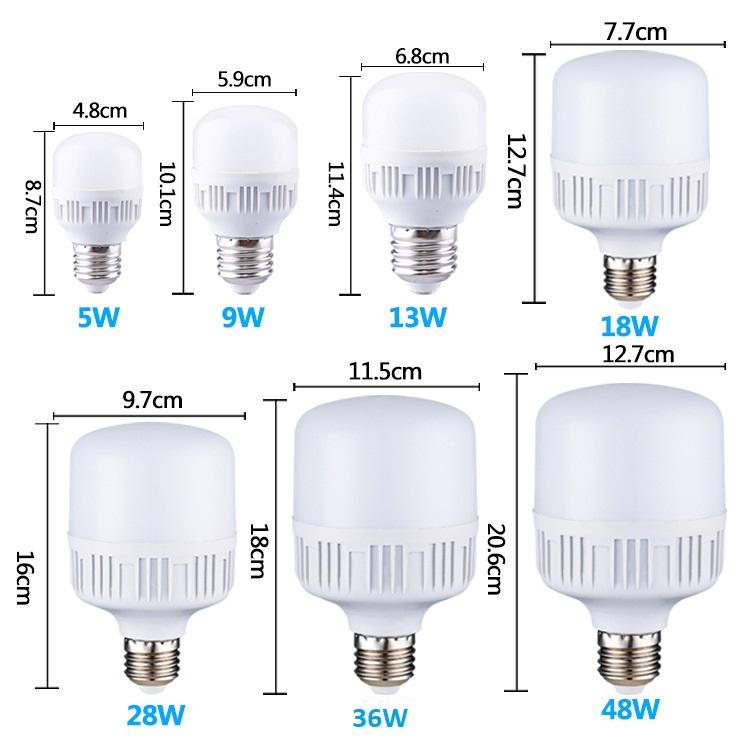 Bóng đèn led trụ 5, 9, 13, 18, 28, 36w