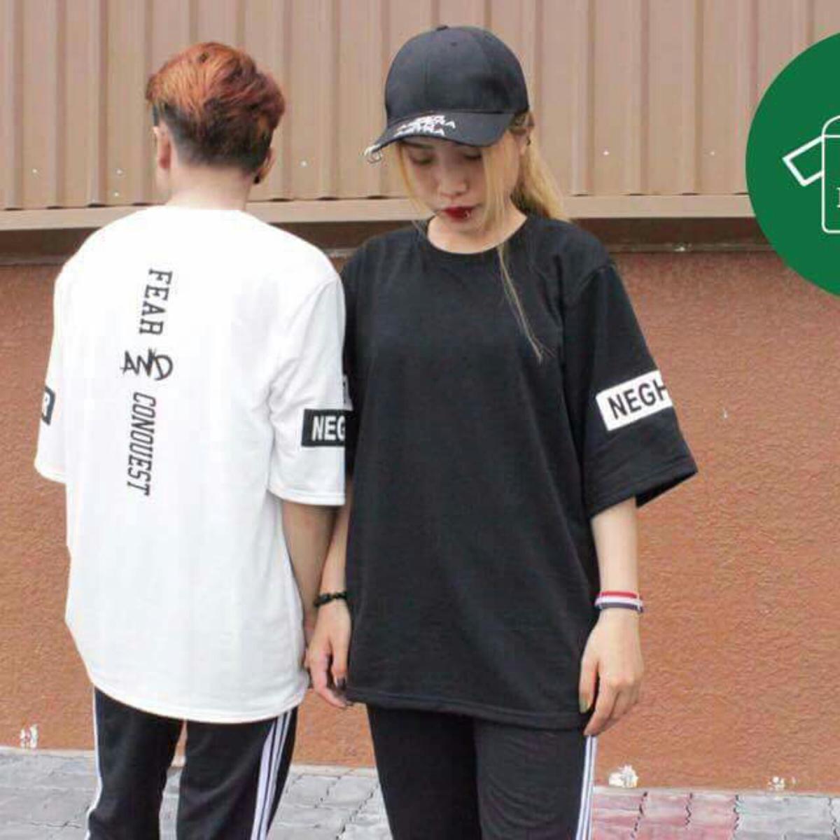 [HCM]Áo thun nam nữ form rộng tay lỡ in Chữ cá tính