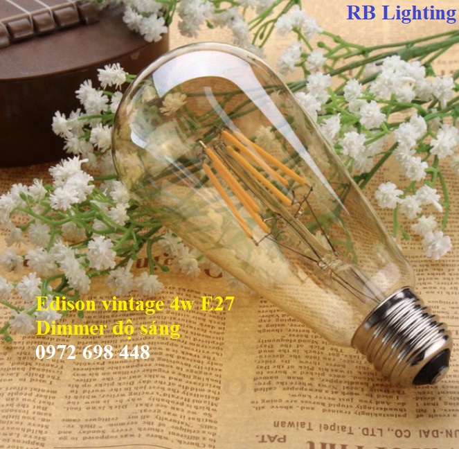 Combo 10 bóng đèn Edison ST64 E27