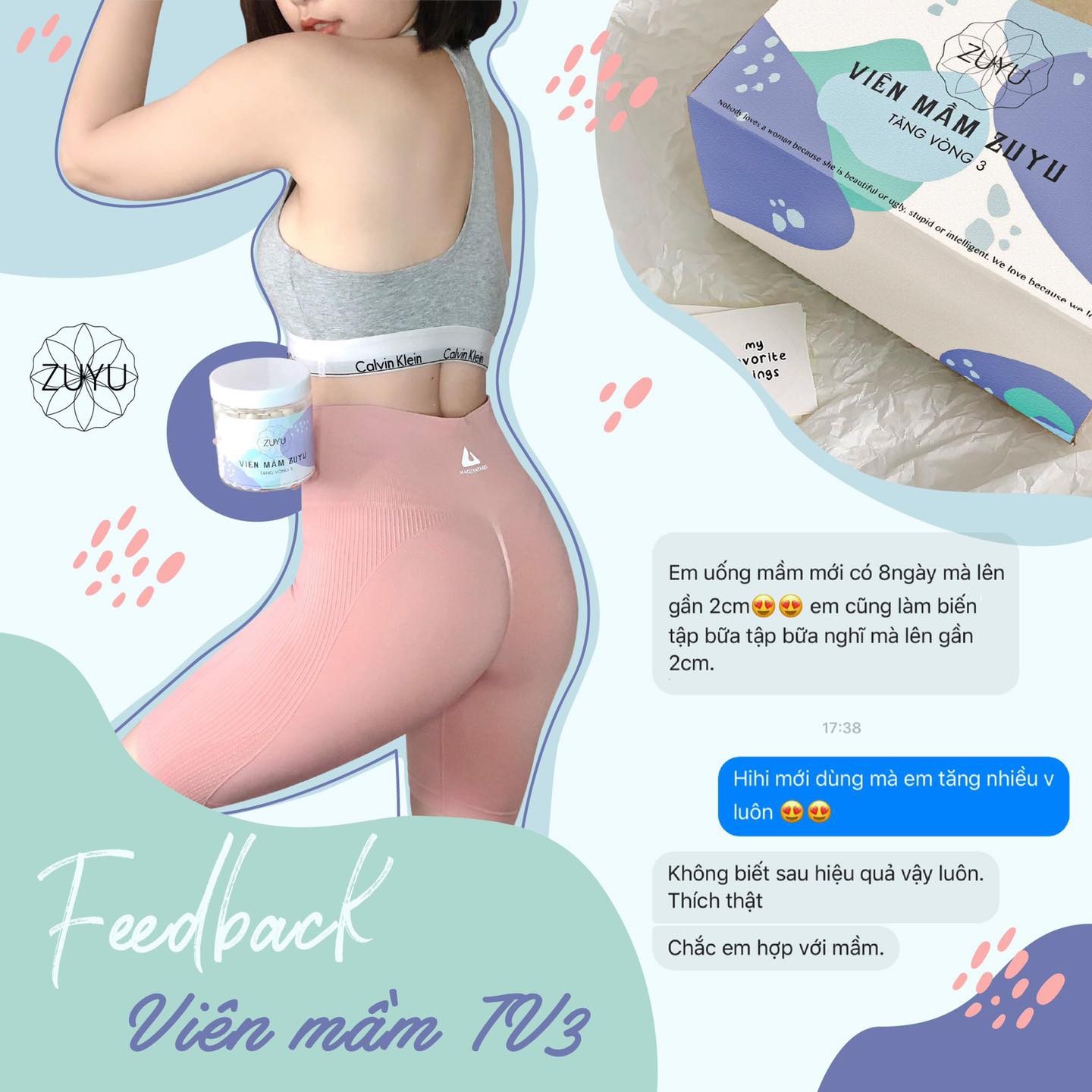Viên Mầm ZuYu Tăng Vòng 3 [Mua 1 tặng 1 + TẶNG THƯỚC DÂY ĐO]