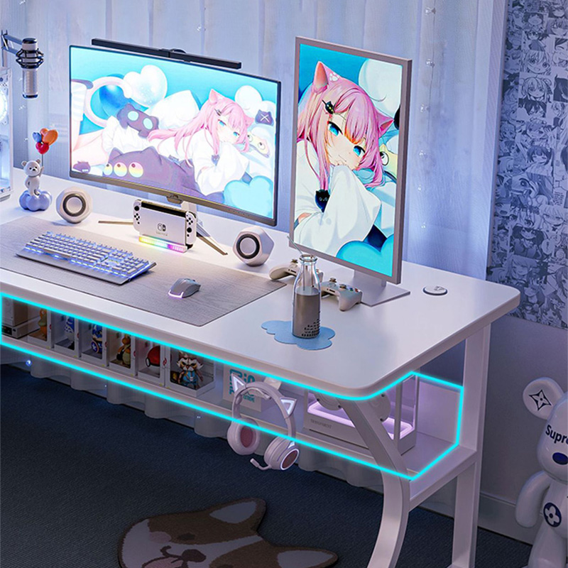 KS White Electronic Sports Table Home Work Table Simple Work Table Bedroom Study Work Table