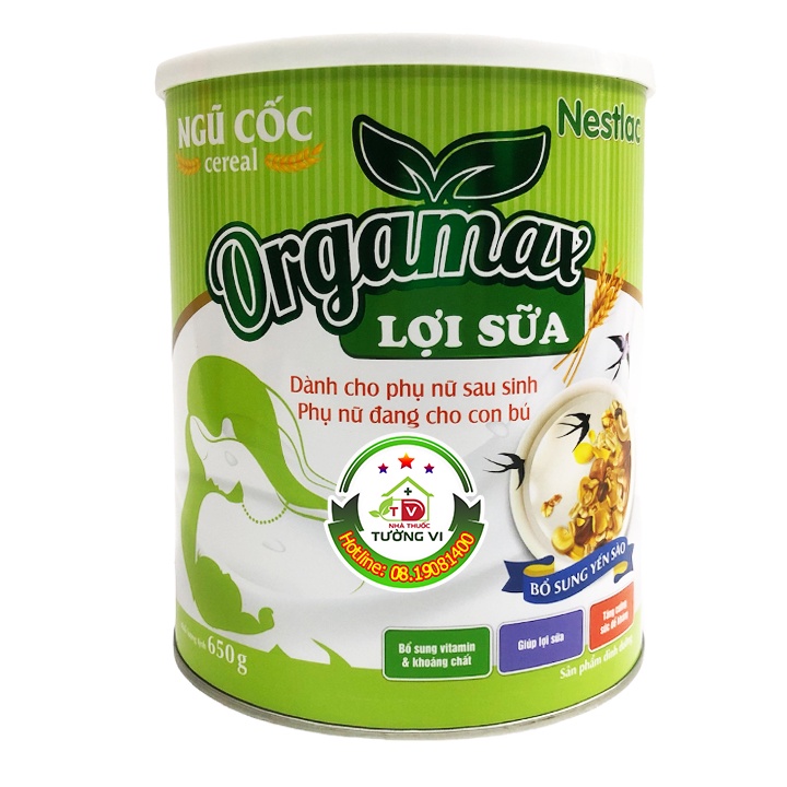 [CHÍNH HÃNG] Ngũ Cốc Cereal Orgamax Lợi Sữa 650g