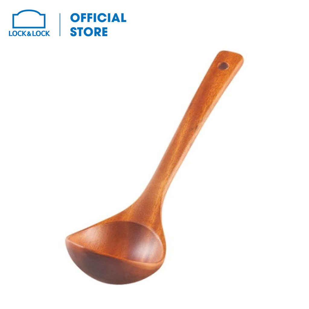 F00090 - Muỗng múc thức ăn bằng Gỗ Rose Wood  26x7.2cm. Hàng chính hãng Lock&Lock