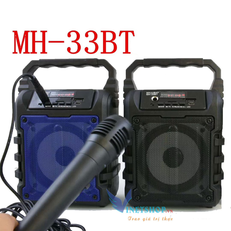 [TẶNG 1 MIC KARAOKE CÓ VANG 100K] Loa Bluetooth Kẹo Kéo Karaoke Bluetooth Mini MH-33bt - Tiện lợi - Âm to - Cực đã - loa không dây giá rẻ - hát karaoke Tại Nhà