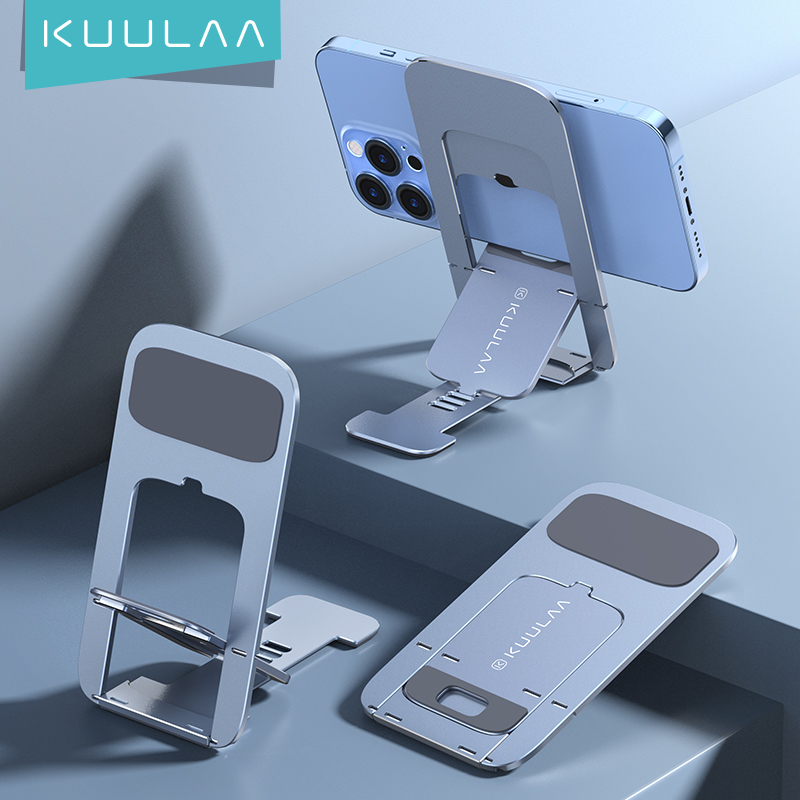 KUULAA Giá Đỡ Metal Cellphone Holder Foldable Adjustable Mobile Phone Holder Mobile Phone Stand Desk for iPhone 13 Pro Max Samsung Xiaomi Huawei