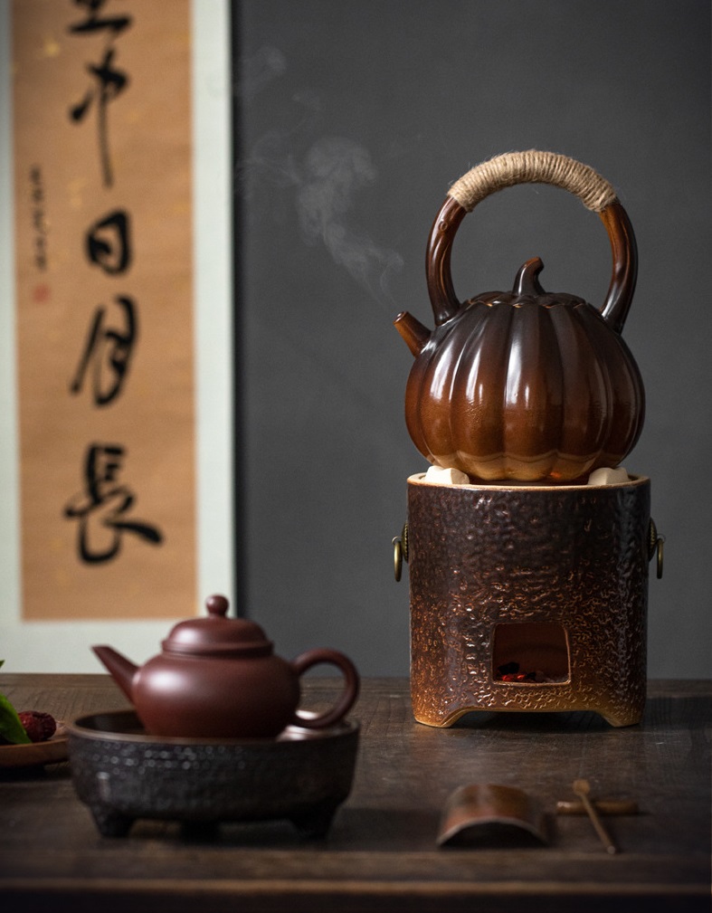 Ấm, Bếp Bằng Sứ Dùng Đun Nước Pha Trà
