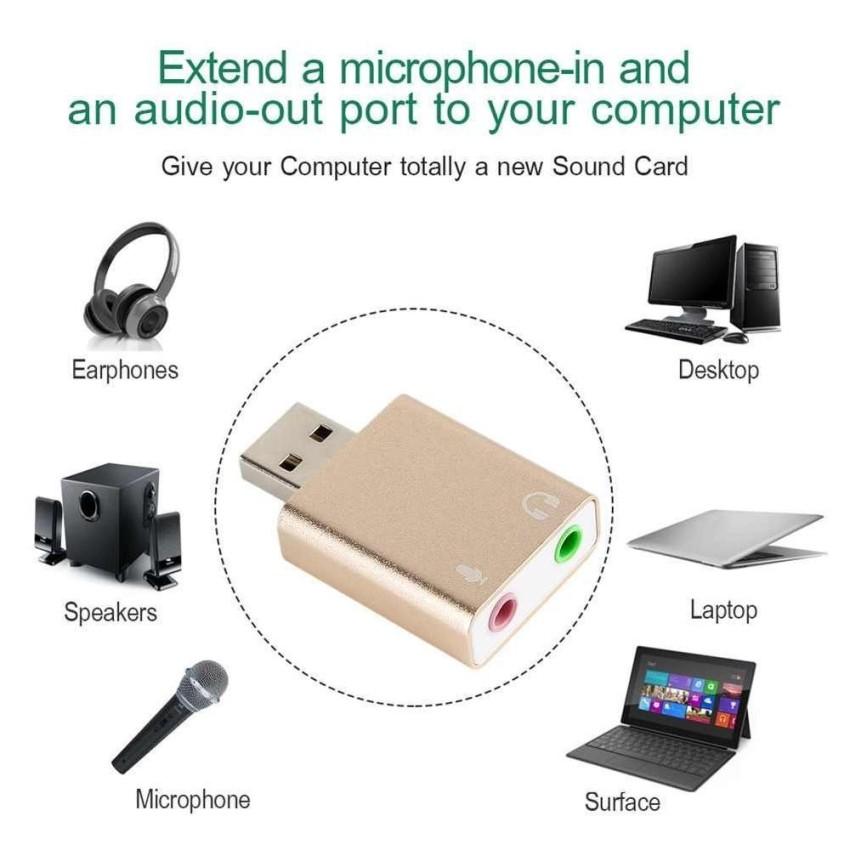 Mic and Speaker Splitter from USB Port