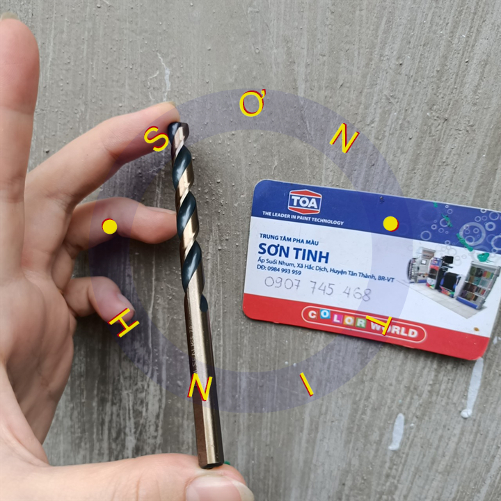 Mũi khoan sắt inox HSS vàng đen 7mm Tolsen 75121