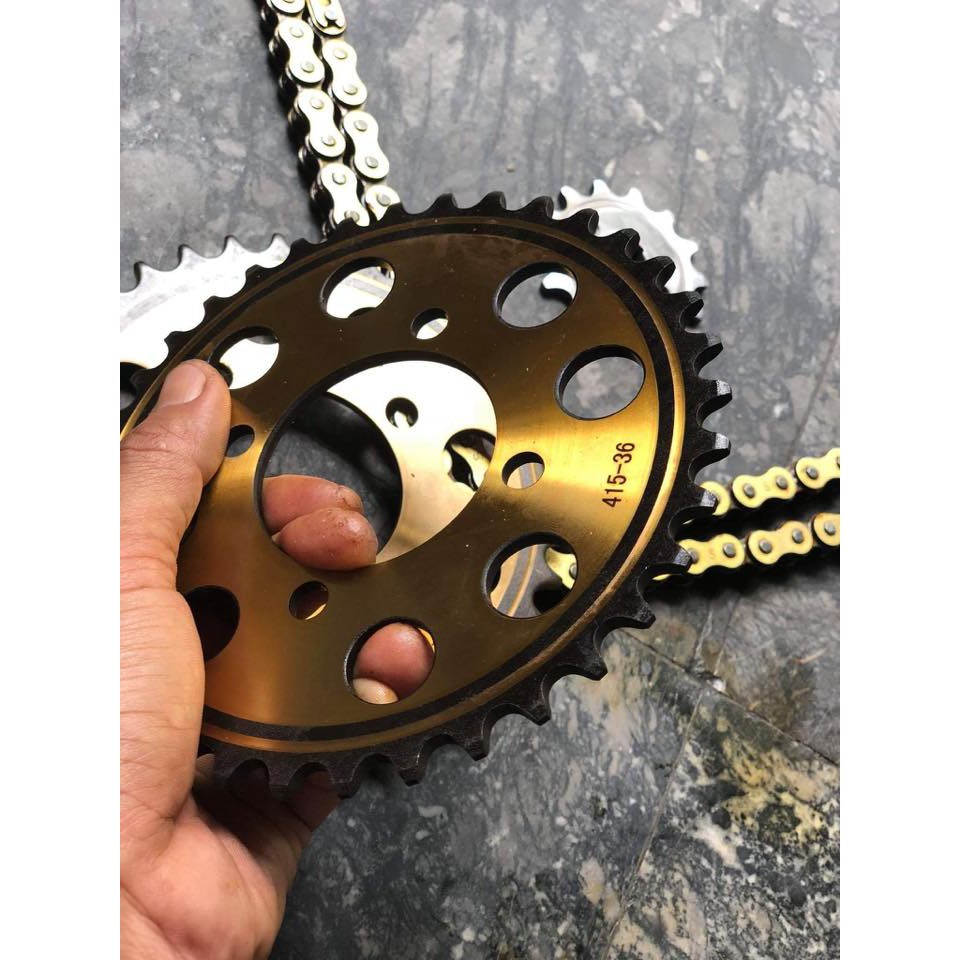 Dĩa tải 7ly 5MM 415 ATE xe máy sirius exciter135 yamaha (xài sên 415 7ly)