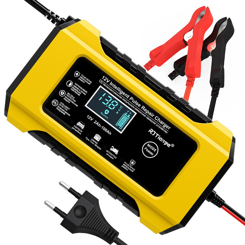 [MÀU VÀNG] Bộ sạc acquy, máy sạc ắc quy TIANYE 12V 6A kèm phục hồi bình,sạc bình acquy,tự ngắt khi đầy,khử sunfat