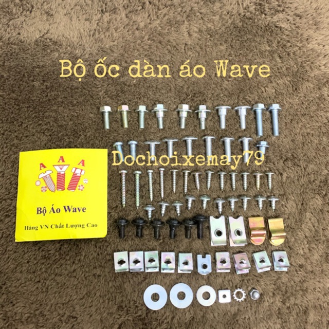 Bộ ốc dàn áo xe wave nhỏ , wave 110 , wave tq