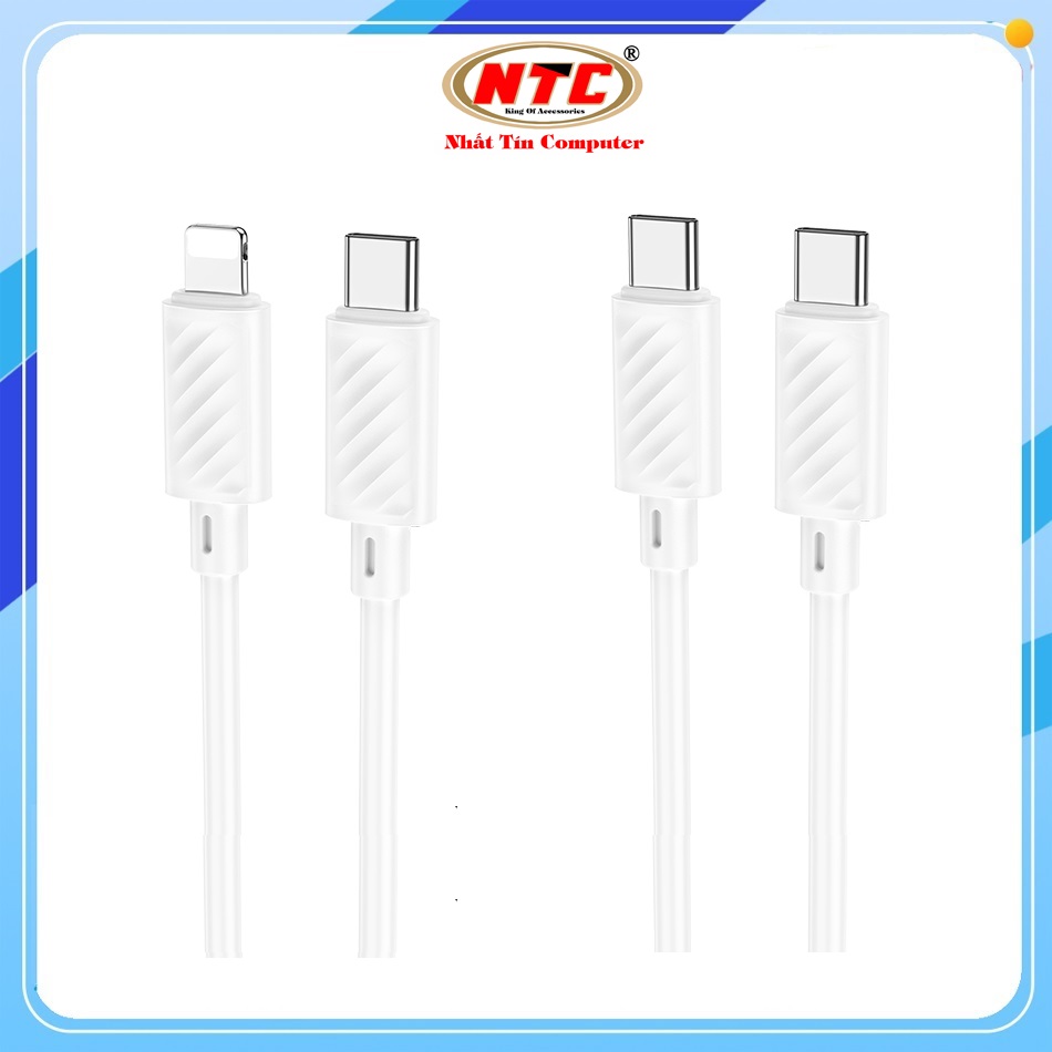 Cáp sạc dây dù Hoco X88 TypeC to TypeC 60W / TypeC to Lightning 20W dài 1M (Màu Random) - Nhất Tín Computer