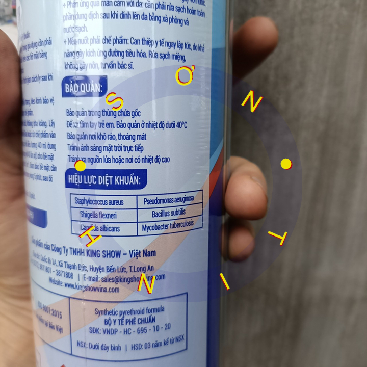 Xịt diệt khuẩn 99,99% Farss 600ml
