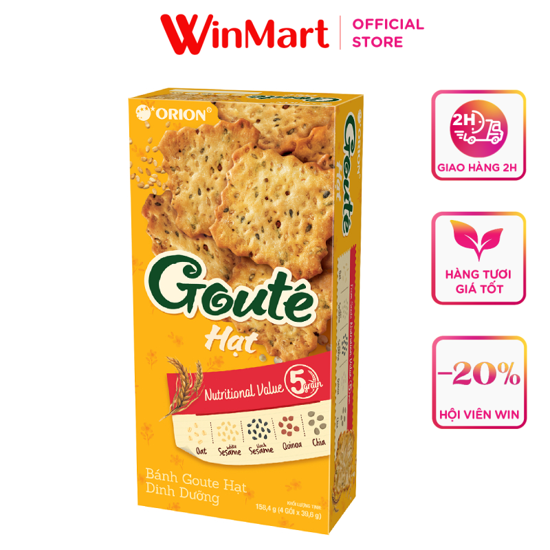 -Bánh hạt dinh dưỡng Goute hộp 158.4g