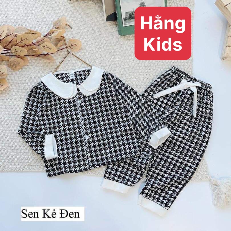 Bộ đồ ngủ Pijama cổ sen cho bé gái vải lụa Mango cao cấp