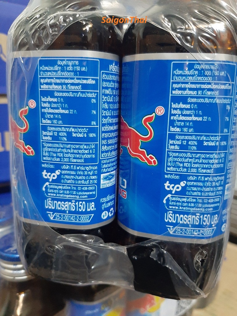 ( Lốc 10 Chai ) Bò húc NỘI ĐỊA chuẩn Thái Lan Redbull