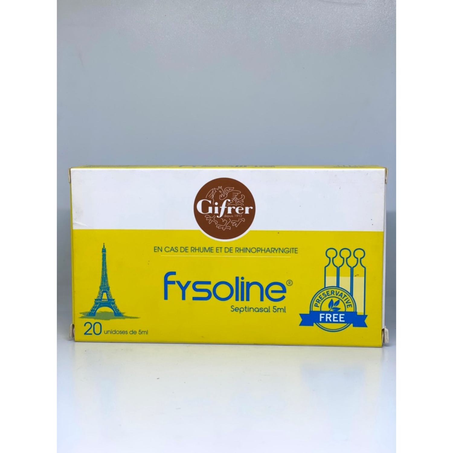 Nước muối sinh lý Fysoline Pháp Vệ sinh mắt, mũi, miệng cho bé Hộp 20 ống/ 5 ống