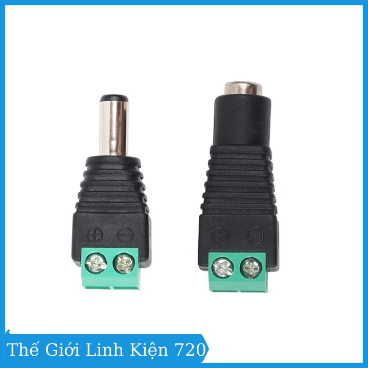 Bộ 4 chiếc jack nối nguồn DC đực cái 5.5x2.1mm ( 2 cái - 2 đực )