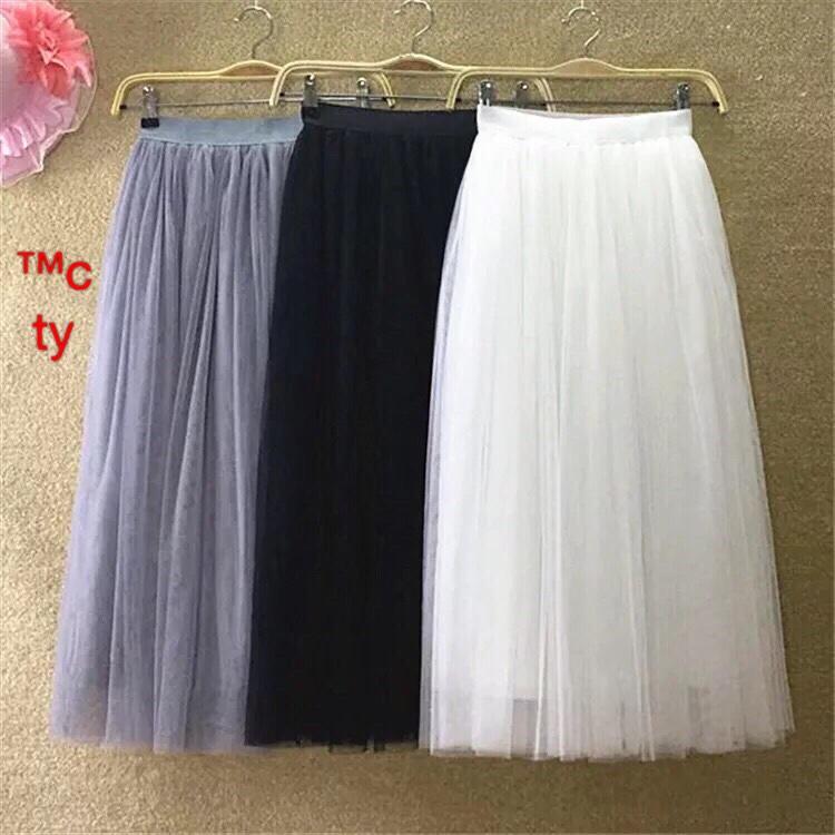Chân váy lưới TuTu phong cách Hàn Quốc dài 70cm