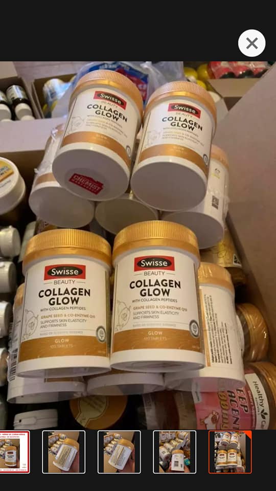 Collagen Glow Swisse - Trắng da 120 viên