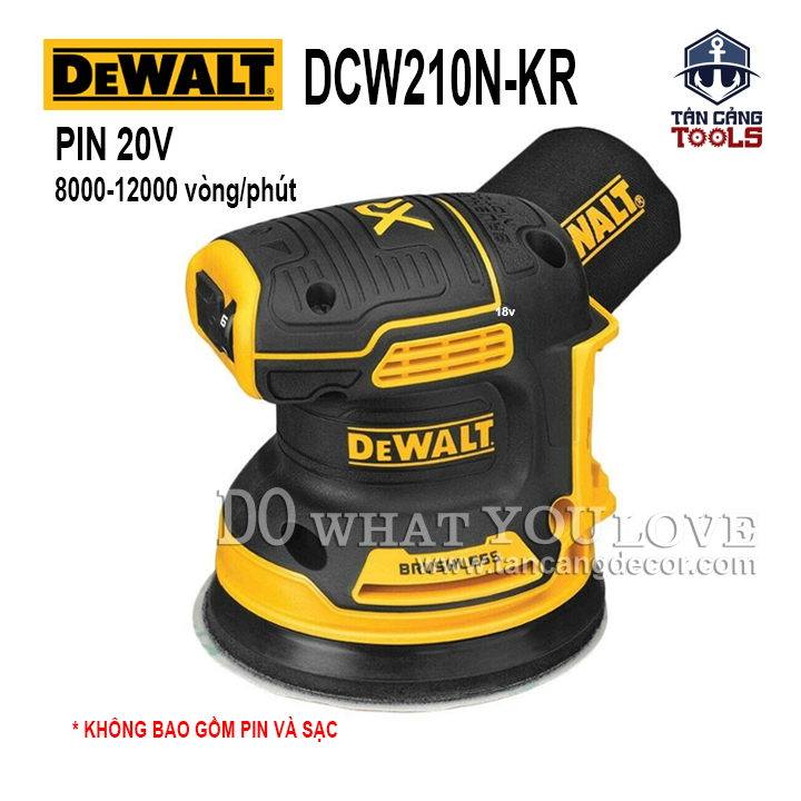 Máy chà nhám tròn dùng pin dewalt 20v dcw210n-kr