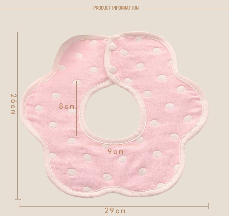 Feeding bibs miles, Pinafore for baby 2 face 6 layer cotton super absorbent