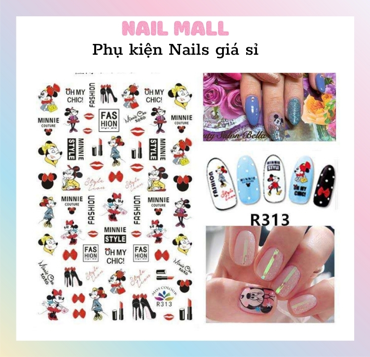 Sticker Dán Móng Nail Chuột Mickey Nhiều Mẫu HZ6367