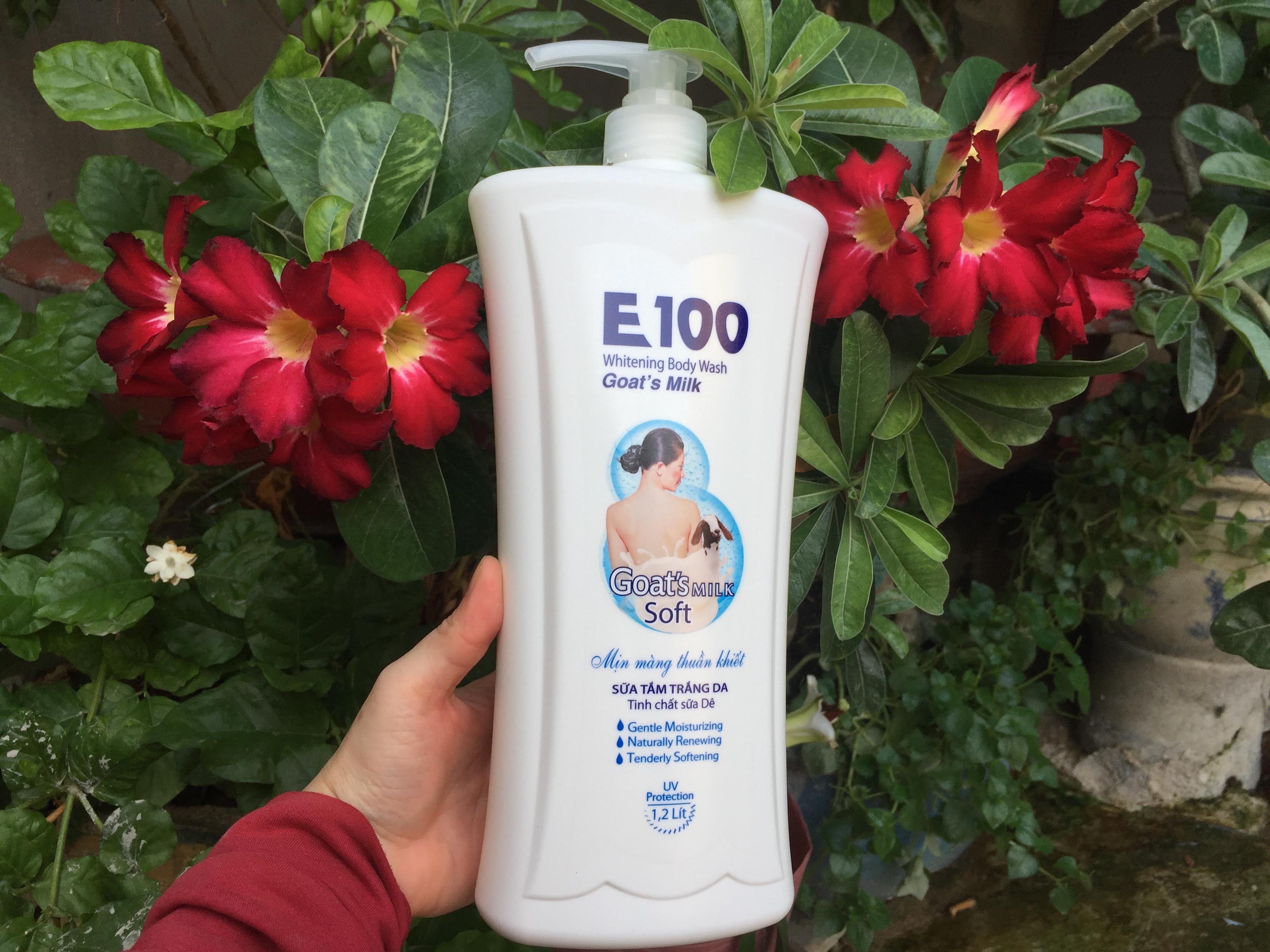 Sữa tắm dê trắng da e 100 - 1200 ml nuôi dưỡng da khô