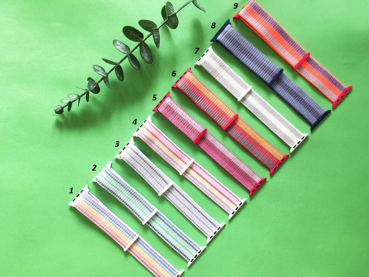 Dây vải dán Sport Loop họa tiết cho Apples Watch