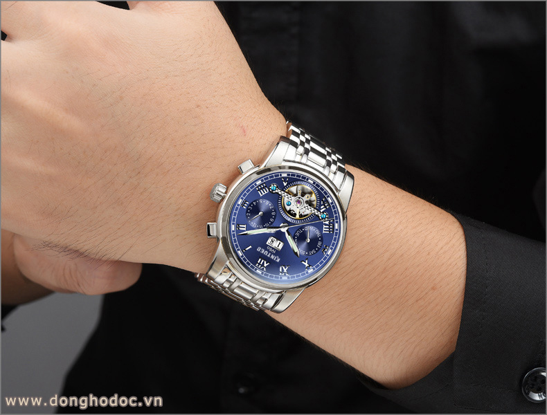 Đồng hồ Cơ Nam KINYUED - Dây Thép Đúc Đặt - Máy Automatic cao cấp