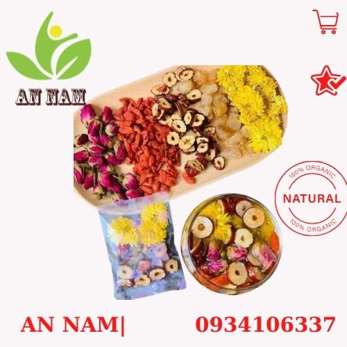 Trà hoa ngũ vị dưỡng nhan, tâm an( giúp ngủ ngon, dưỡng nhan)