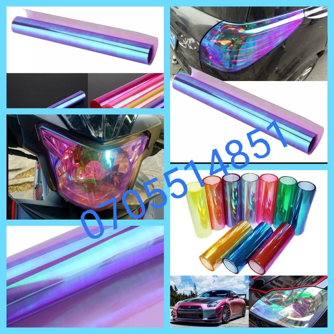 Decal Dán Chóa đèn ánh titan 7 màu - KT 30 cm x 50 cm