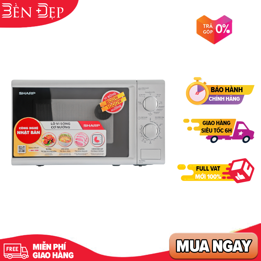 Lò vi sóng Sharp 20 lít R-209VN-SK (Giá áp dụng giao nội thành HN, HCM& các tỉnh liên hệ shop)