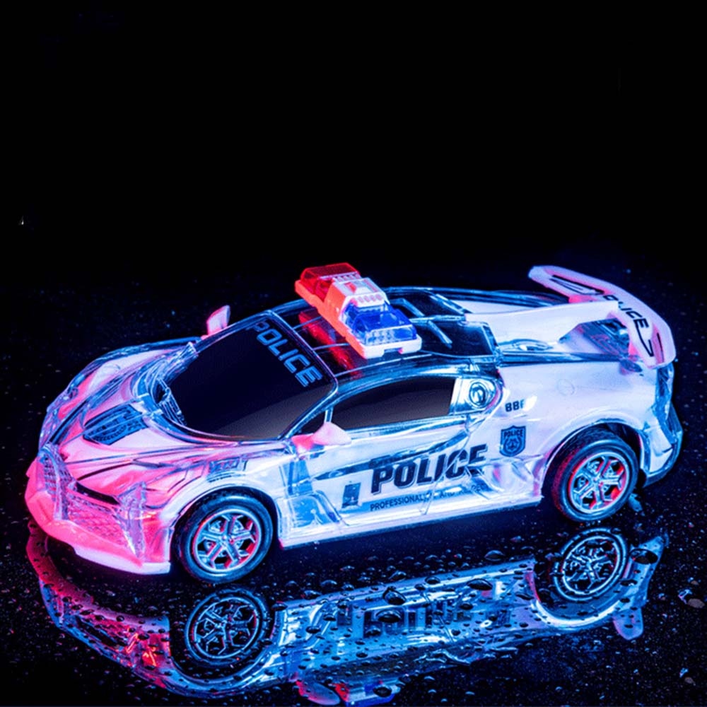 Đồ chơi ô tô cảnh sát có âm nhạc và đèn led làm quà tặng cho bé trai - INTL