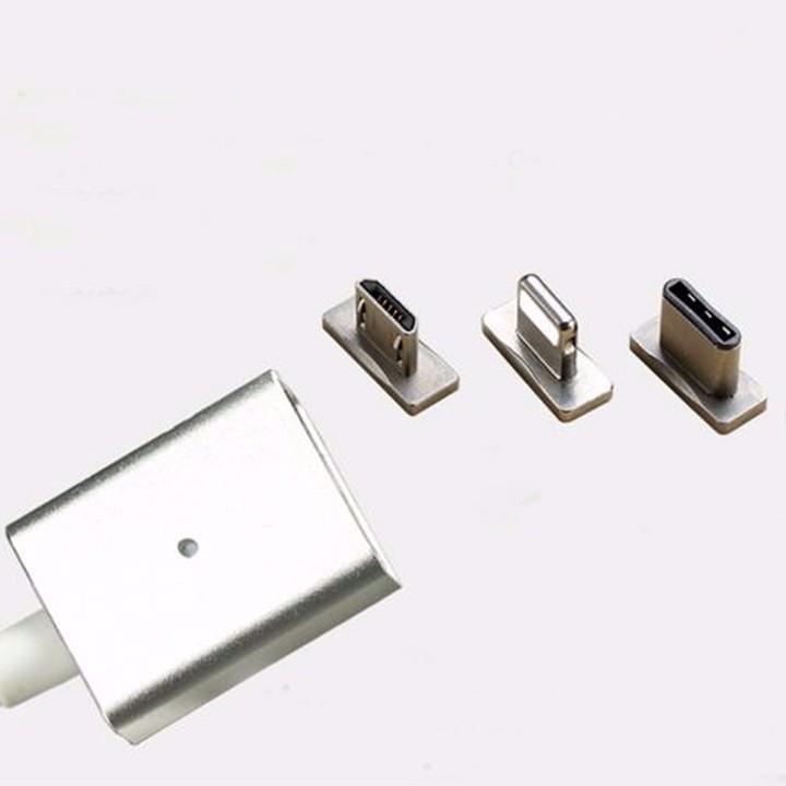 Cáp sạc nam châm 3 cổng - Micro USB - Lightning - Type C