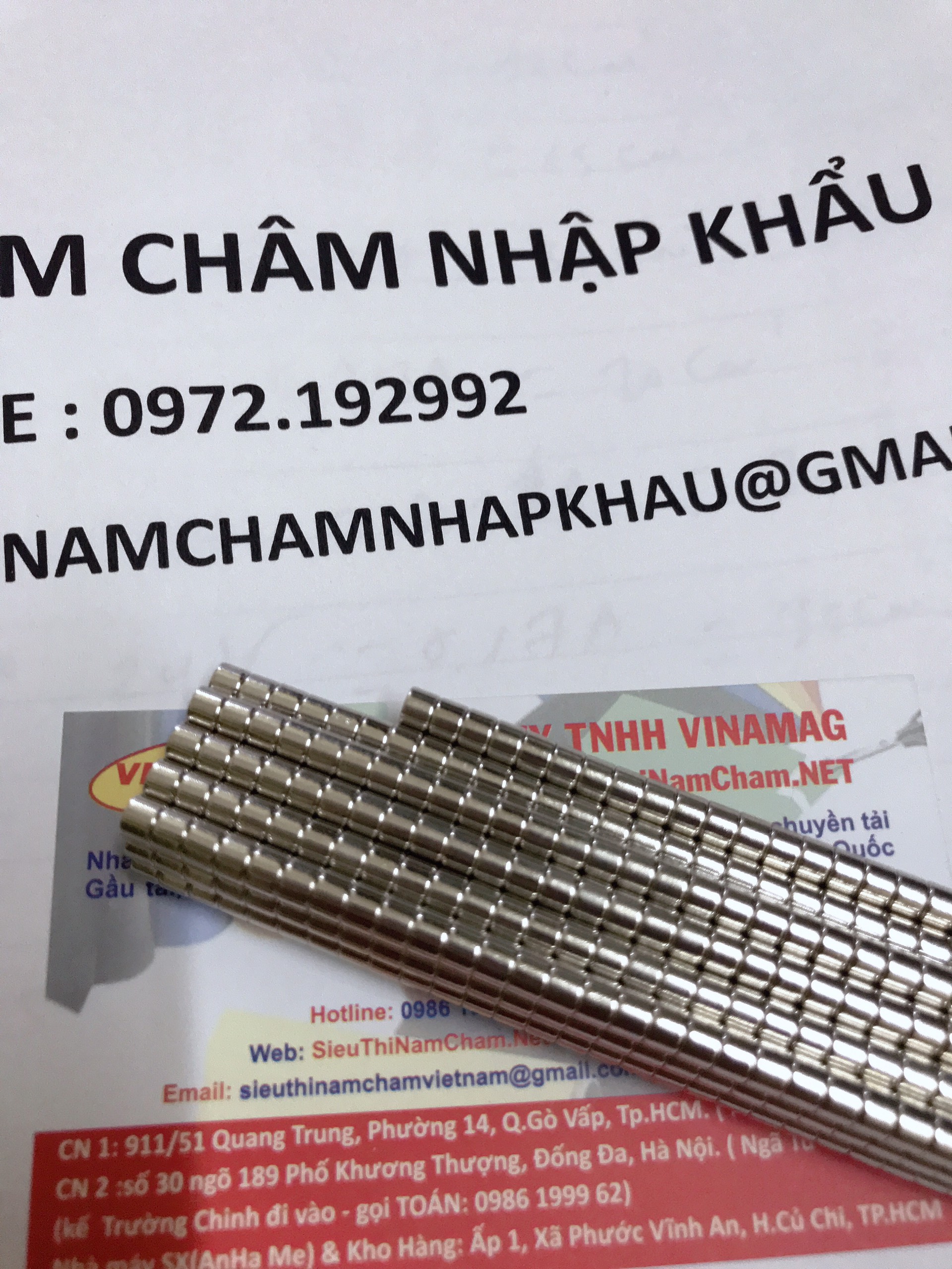 Nam châm viên 3x3mm sét 100 viên