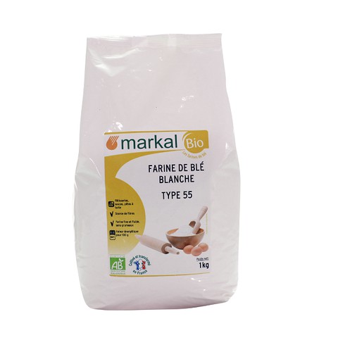 Bột mì trắng nguyên cám T65 bột mì đa dụng Markal 1kg